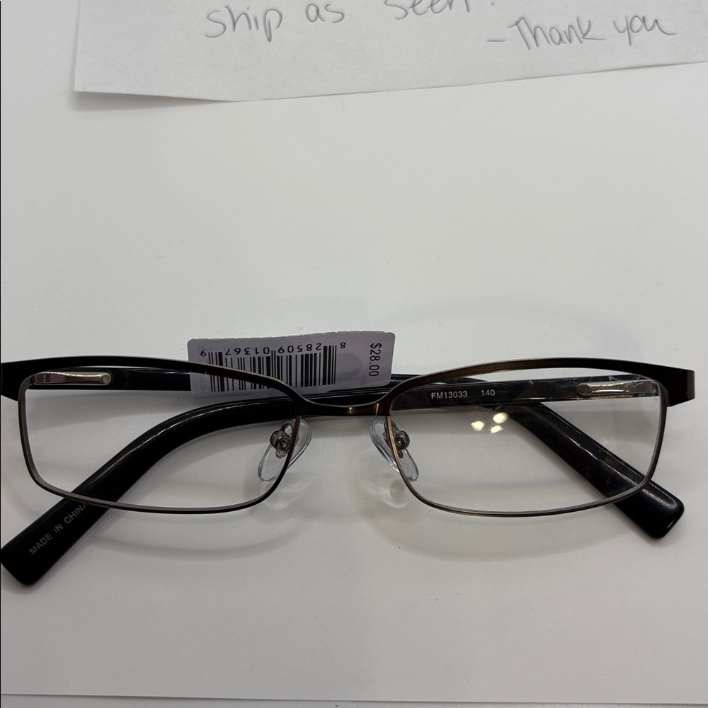 Contour Mens eye Glasses frames FM13033 Black matte gun metal rectangular NWT